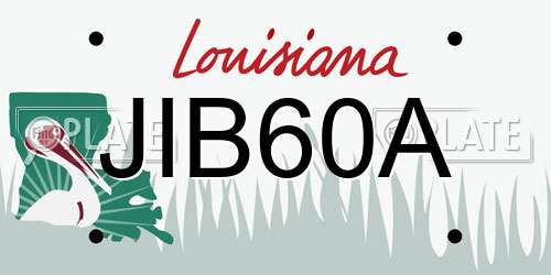 JIB60A Louisiana License Plate