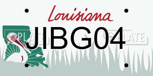JIBG04 Louisiana License Plate