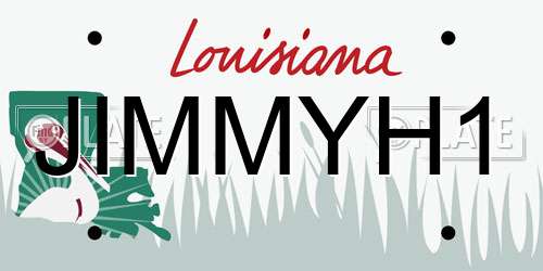 JIMMYH1 Louisiana License Plate