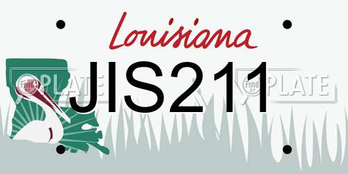 JIS211 Louisiana License Plate
