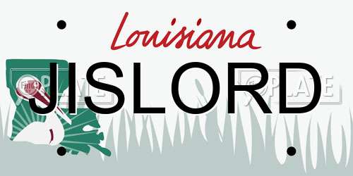 JISLORD Louisiana License Plate