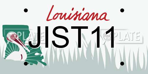 JIST11 Louisiana License Plate