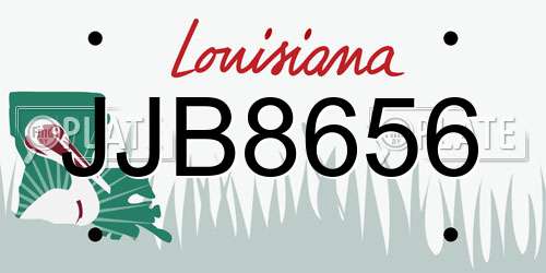 JJB8656 Louisiana License Plate