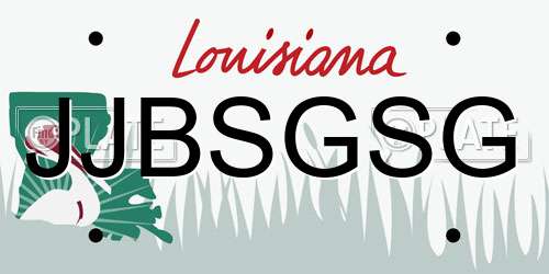 JJBSGSG Louisiana License Plate