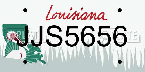 JJS5656 Louisiana License Plate