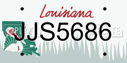 JJS5686 Louisiana License Plate