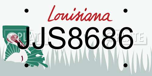 JJS8686 Louisiana License Plate