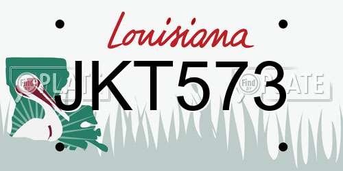 JKT573 Louisiana License Plate
