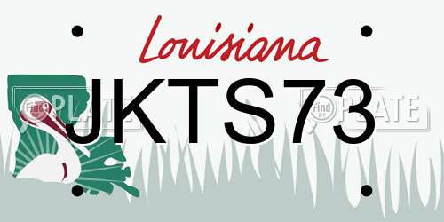 JKTS73 Louisiana License Plate