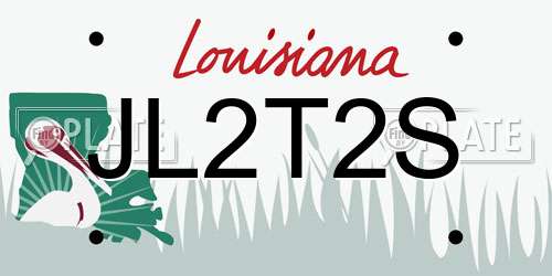 JL2T2S Louisiana License Plate