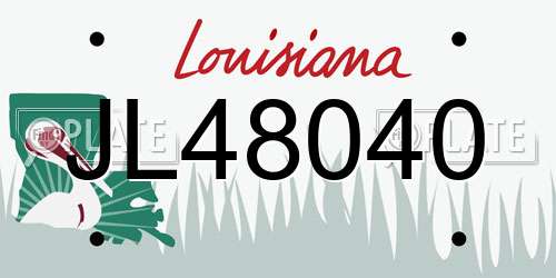 JL48040 Louisiana License Plate
