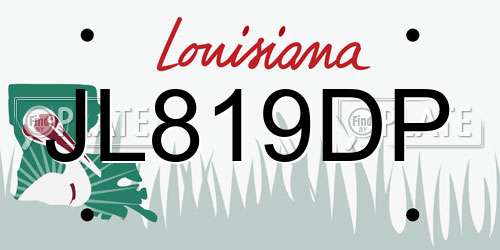 JL819DP Louisiana License Plate