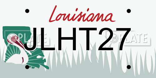 JLHT27 Louisiana License Plate