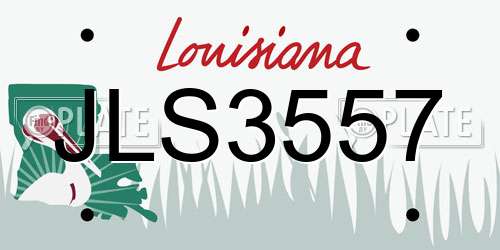 JLS3557 Louisiana License Plate