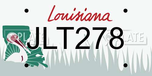 JLT278 Louisiana License Plate