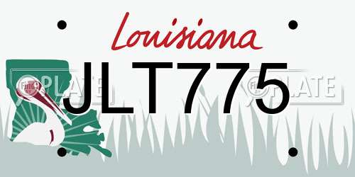 JLT775 Louisiana License Plate