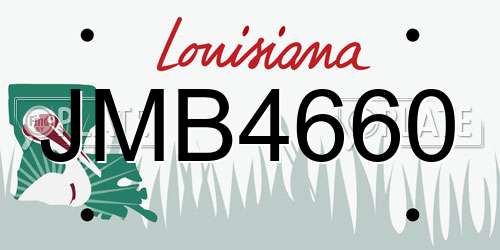 JMB4660 Louisiana License Plate