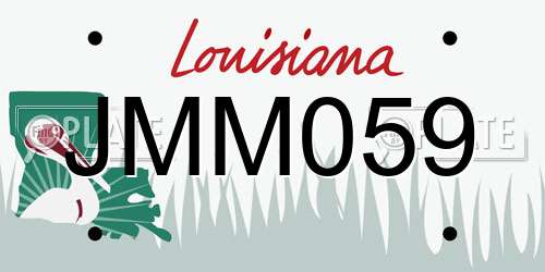 JMM059 Louisiana License Plate