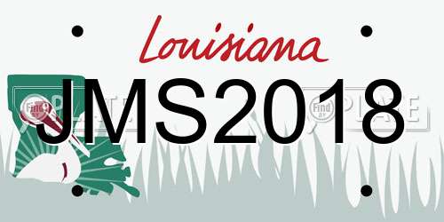 JMS2018 Louisiana License Plate