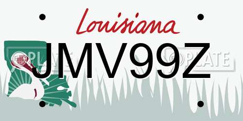 JMV99Z Louisiana License Plate