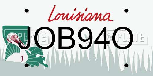 JOB94O Louisiana License Plate