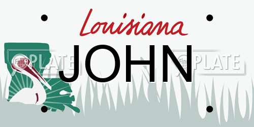 JOHN Louisiana License Plate