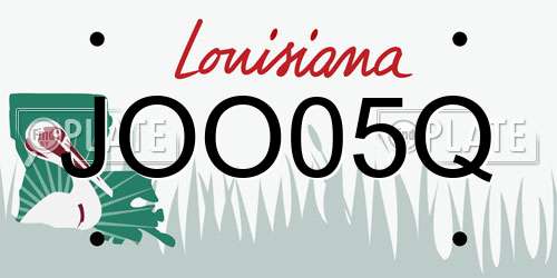 JOO05Q Louisiana License Plate