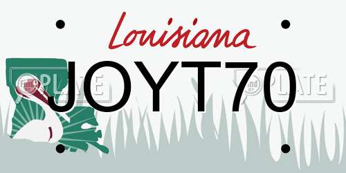 JOYT70 Louisiana License Plate