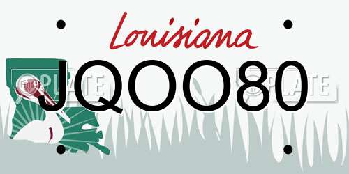 JQOO80 Louisiana License Plate