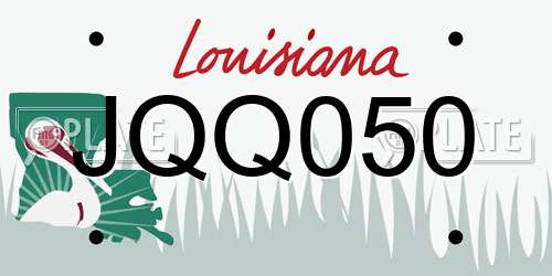 JQQ050 Louisiana License Plate