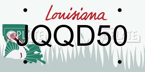 JQQD50 Louisiana License Plate