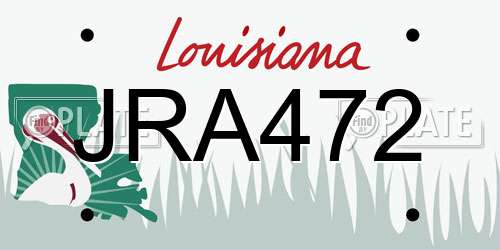 JRA472 Louisiana License Plate