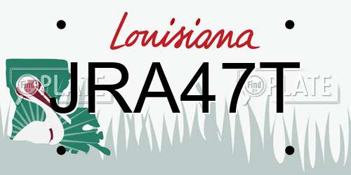 JRA47T Louisiana License Plate
