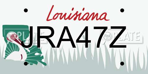 JRA47Z Louisiana License Plate