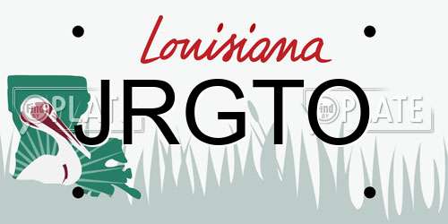JRGTO Louisiana License Plate