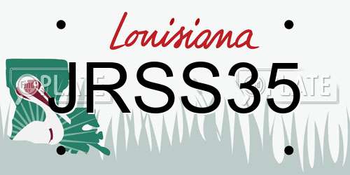 JRSS35 Louisiana License Plate