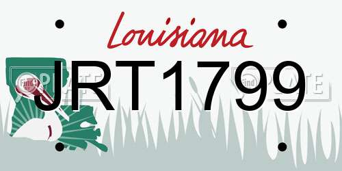 JRT1799 Louisiana License Plate
