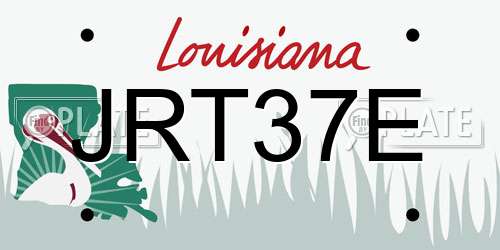 JRT37E Louisiana License Plate