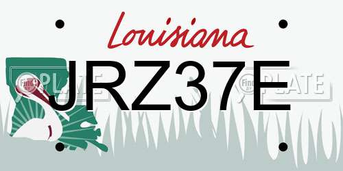 JRZ37E Louisiana License Plate