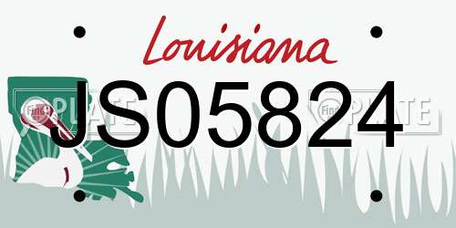 JS05824 Louisiana License Plate