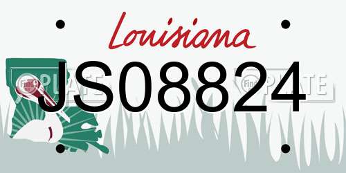 JS08824 Louisiana License Plate