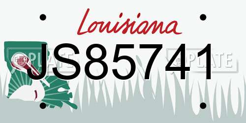 JS85741 Louisiana License Plate