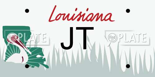 JT Louisiana License Plate