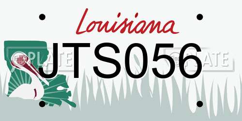 JTS056 Louisiana License Plate