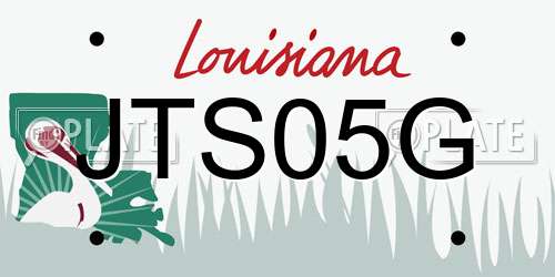 JTS05G Louisiana License Plate