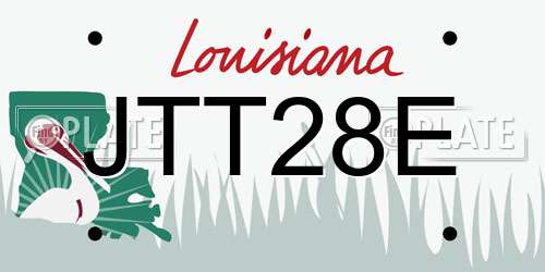 JTT28E Louisiana License Plate