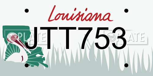 JTT753 Louisiana License Plate