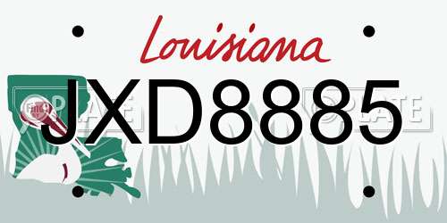 JXD8885 Louisiana License Plate