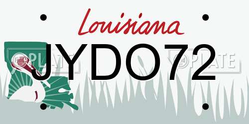 JYDO72 Louisiana License Plate