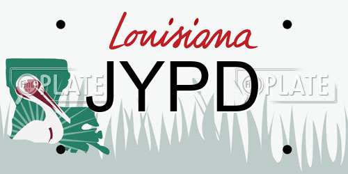JYPD Louisiana License Plate